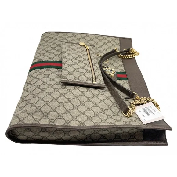 Gucci GG Supreme Web Rajah Tote and Purse Pouch - Picture 11 of 12
